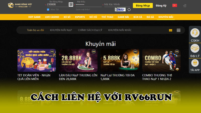 Cách liên hệ với rv66run